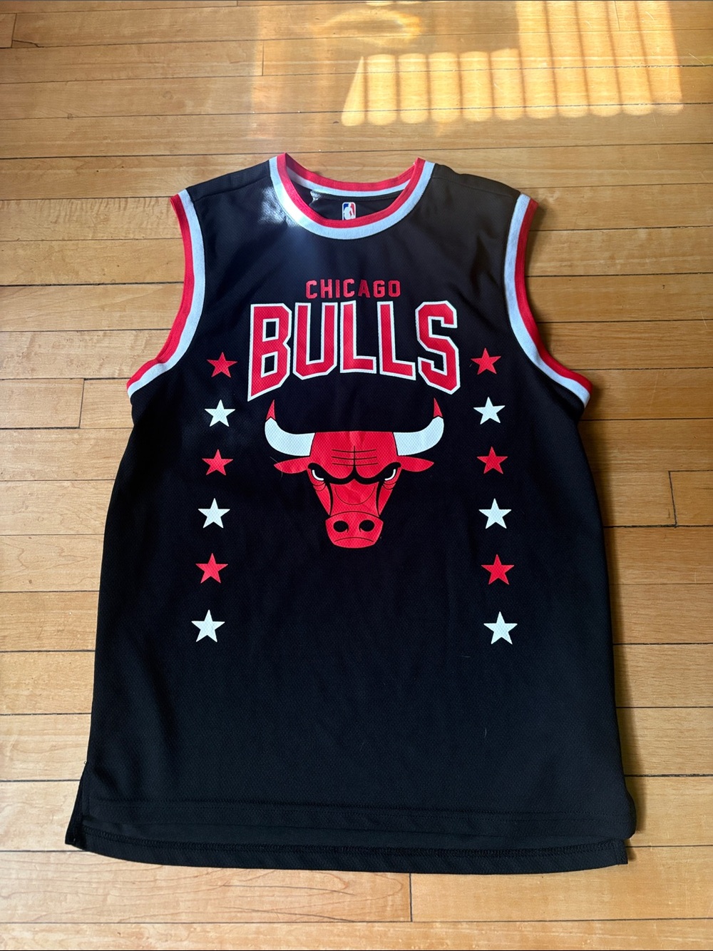 UNK NBA Chicago Bulls Jersey Mens M Black Red Graphic Tank Top 66 Basketball